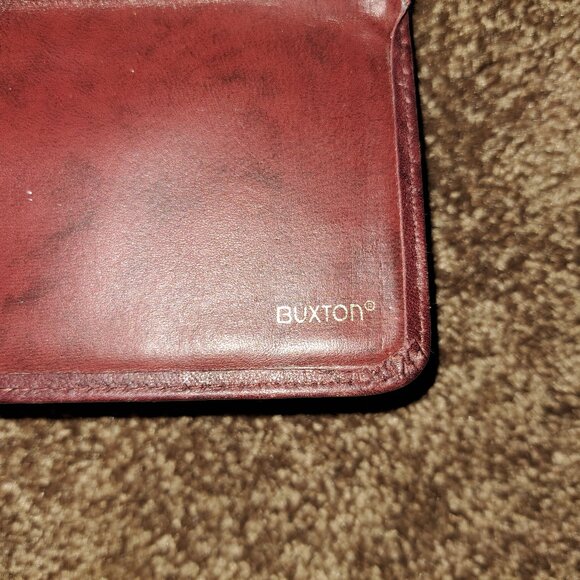 Buxton Top Grain Cowhide Exterior Wallet/Checkbook - Picture 6 of 9